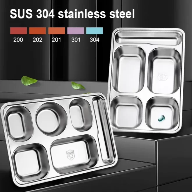 Factory Direct Compartment Food Tray Stainless Steel 304 For Company ...